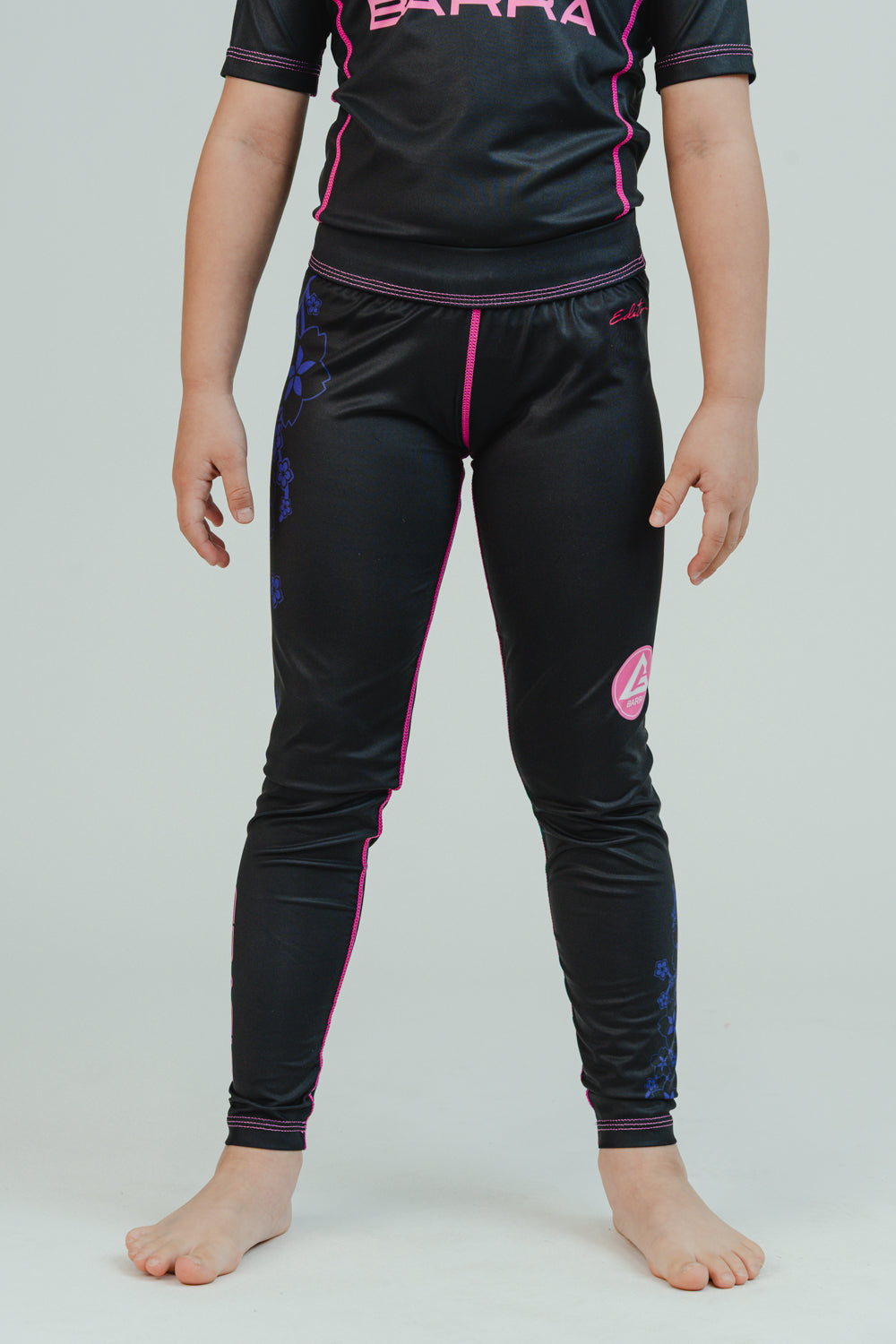 Sakura Youth Compression Pants - Black