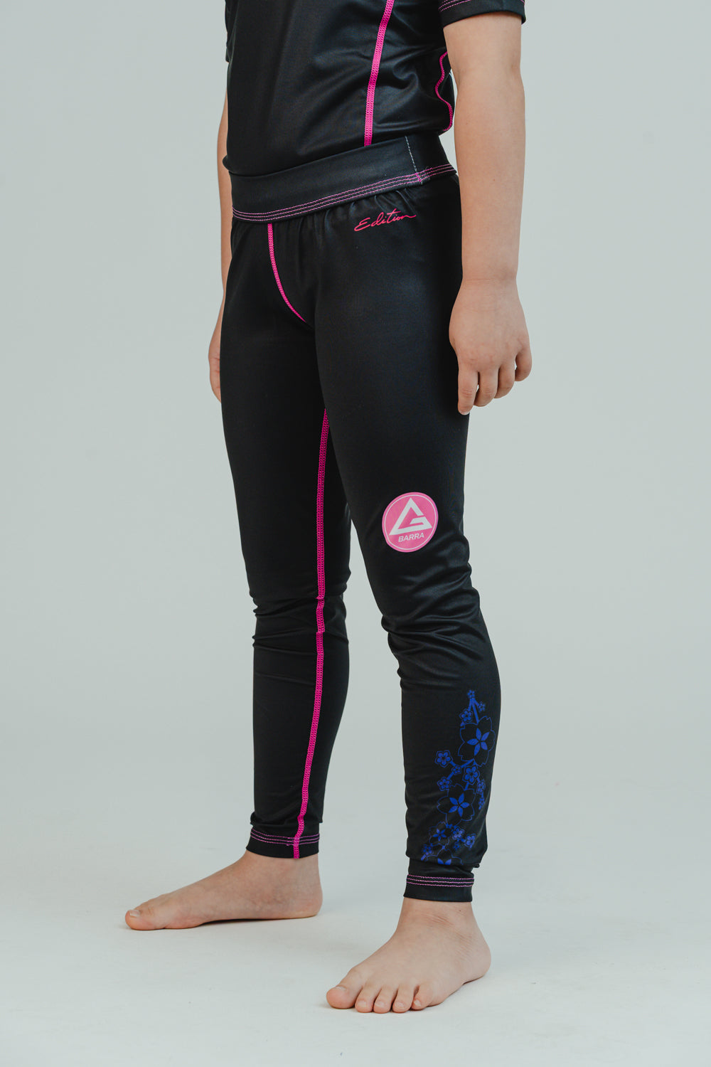 Sakura Youth Compression Pants - Black