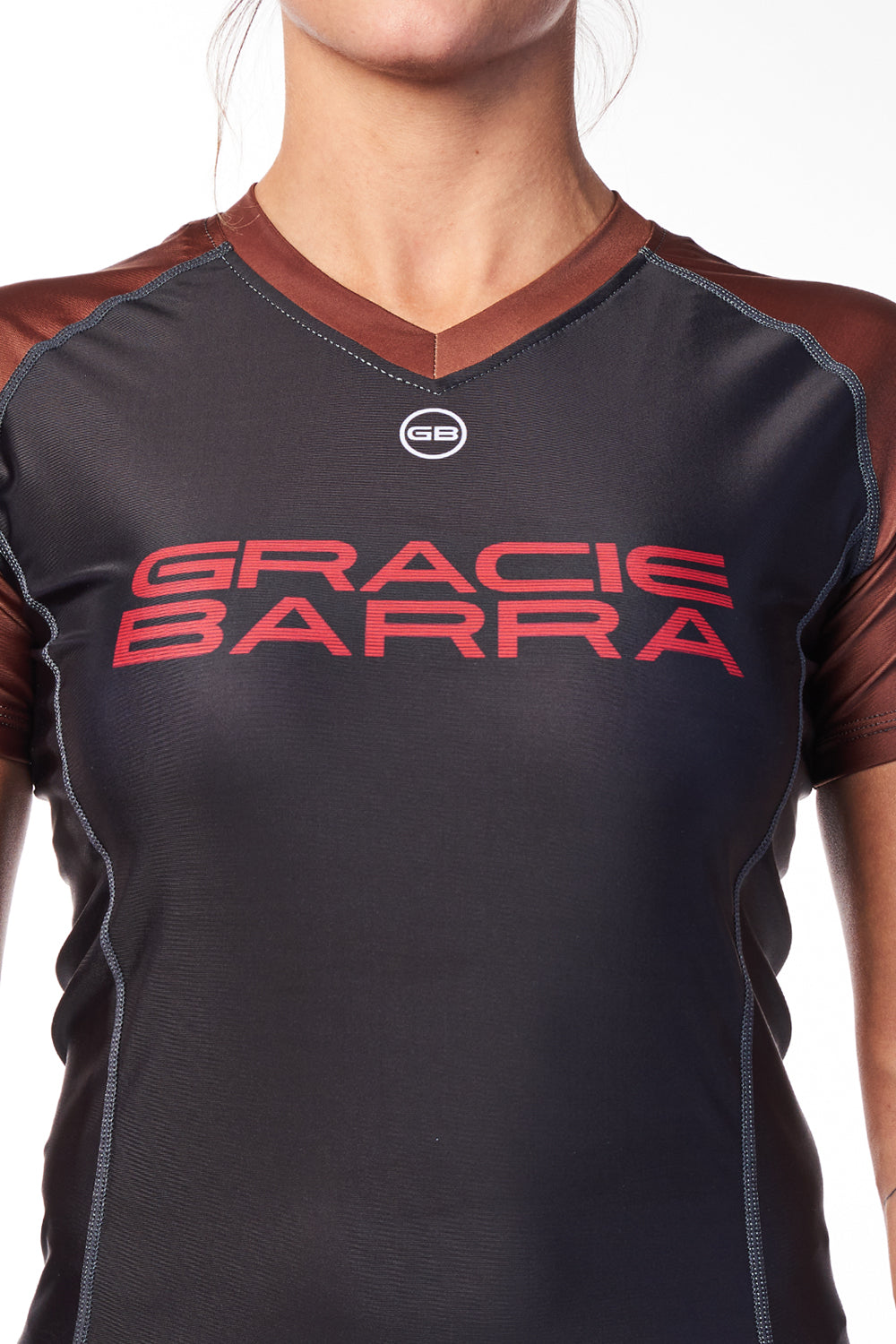 Womens Ranked Rashguard V2 - Brown