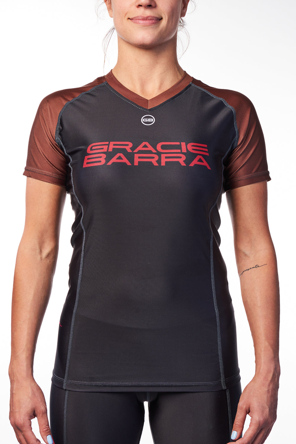 Womens Ranked Rashguard V2 - Brown