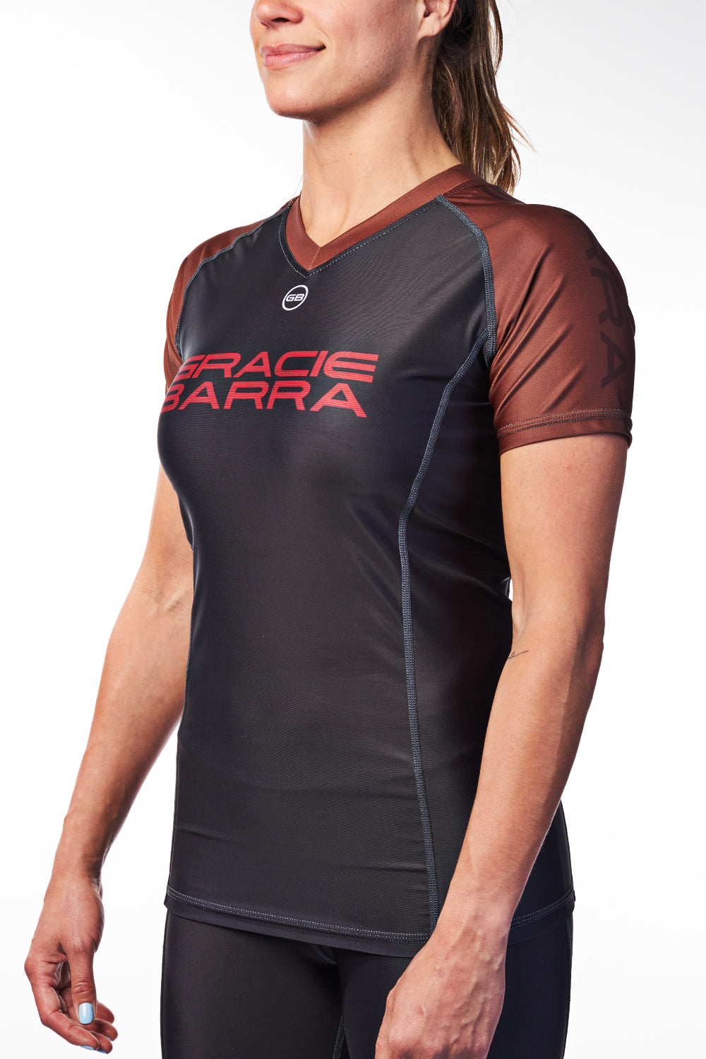 Womens Ranked Rashguard V2 - Brown