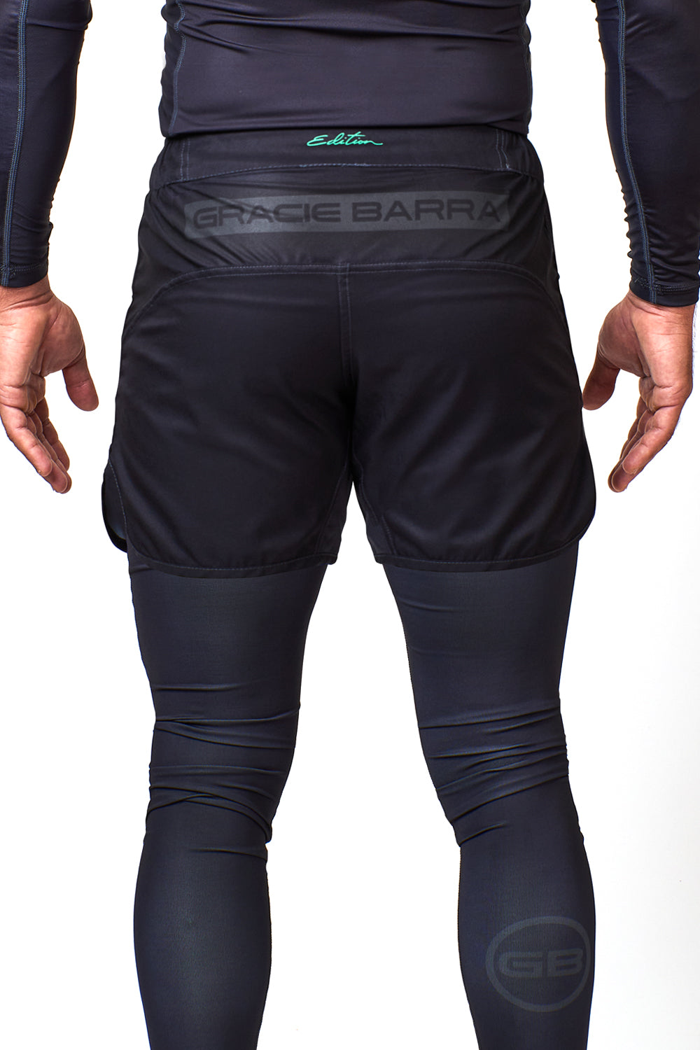 GB Edition Mens Velcroless Training Shorts - Black